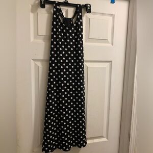 Gently worn black and white halter top dress.